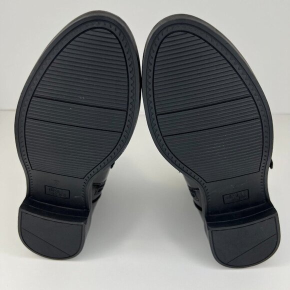 Time and Tru Black Womens Faux Leather Zipper Low Ankle Strap Size 7 Boot - Picture 8 of 9